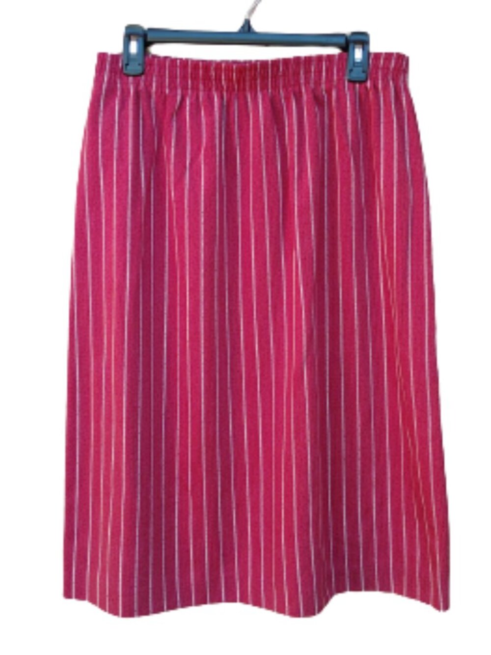 Southern Lady VTG Red Striped Skirt Vintage Pull-On Made In USA
